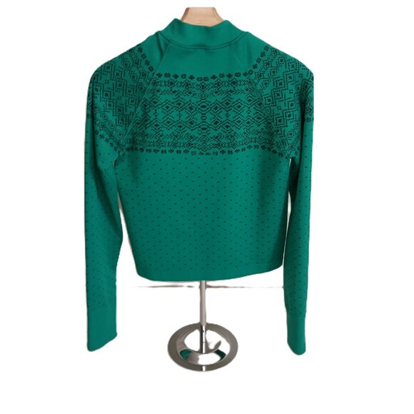 DSG Green with Black Fair Isle Style Long Sleeve Shirt Girl’s Size M - Picture 3 of 11